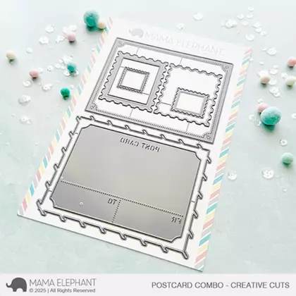 Troquel Mama Elephant - Postcard combo 