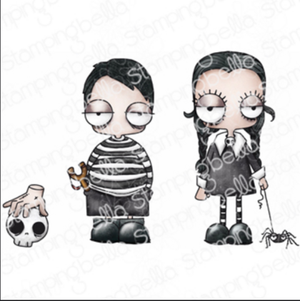 Stampingbella - Oddball spooky kids  (incluye 3 sellos)