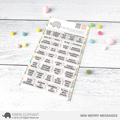 Sellos Mama Elephant - Mini merry messages