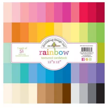 Super pack cardstock textura Rainbow