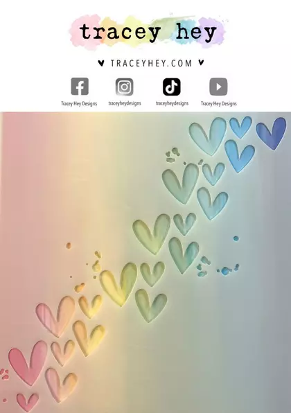 Stencil Tracey hey heart trail