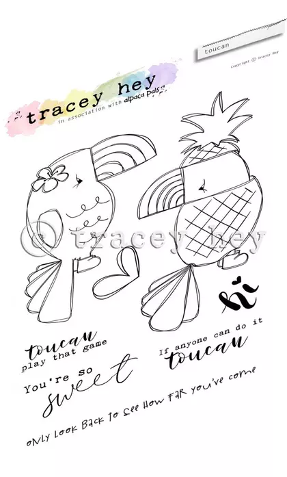 Set de sellos A6 Tracey hey toucan
