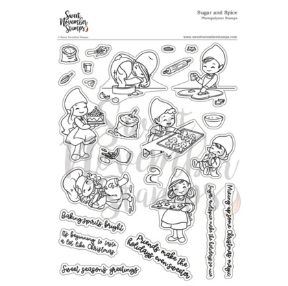 Clear stamp set - sugar and spice