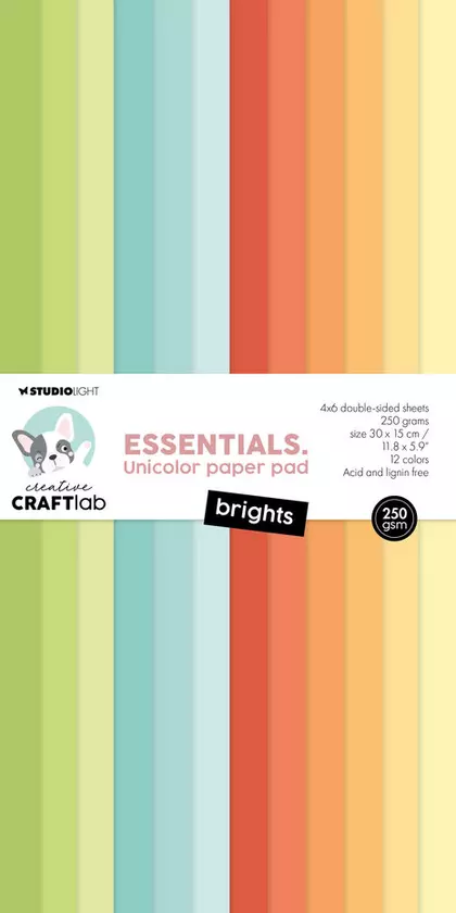 Set de papeles Brights Essentials Unicolor