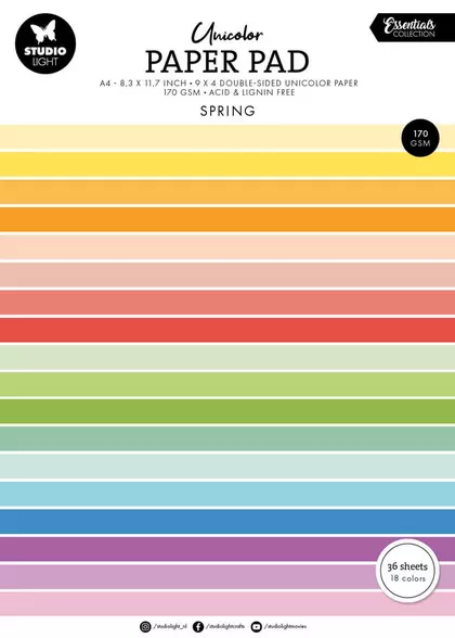 Set de papeles Tonos Spring A4 Essentials Unicolor