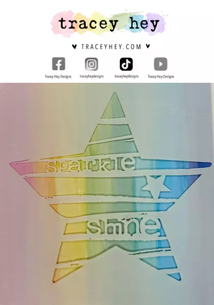 Stencil Tracey Star - Striped Heart