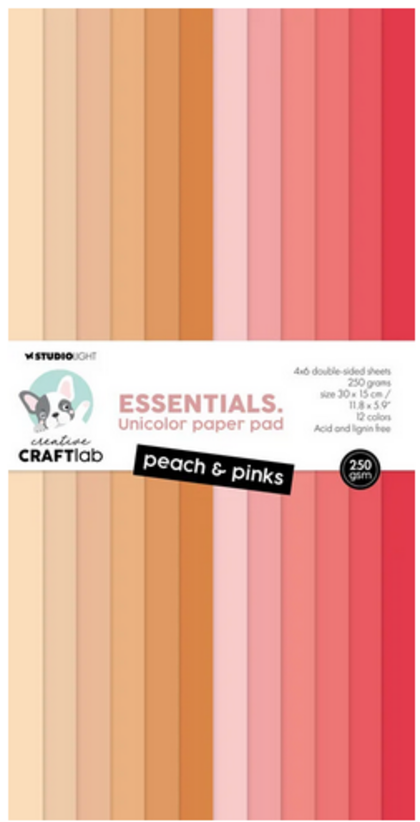 Set de papeles Peach & Pinks Essentials Unicolor