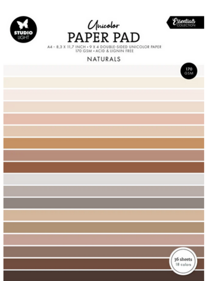 Set de papeles Tonos Naturales A4 Essentials Unicolor 