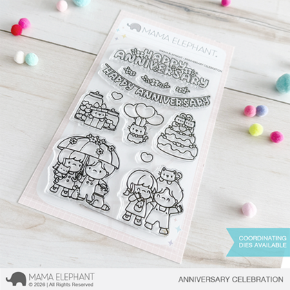 Sellos Mama Elephant - Anniversary celebration