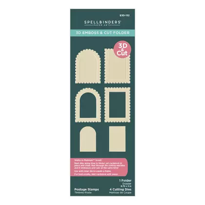 Carpeta de sellos postales Holiday Magic 3D para relieve y corte