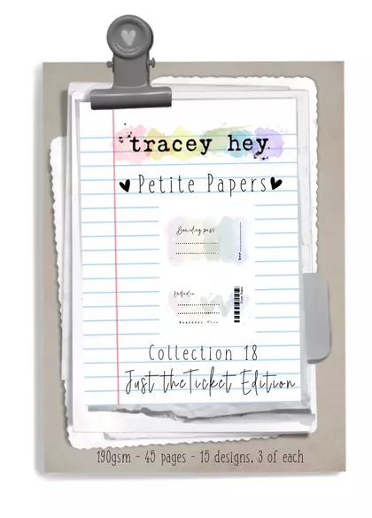 Set de papeles pequeños Tracey Hey - Just the Ticket Petite Papers