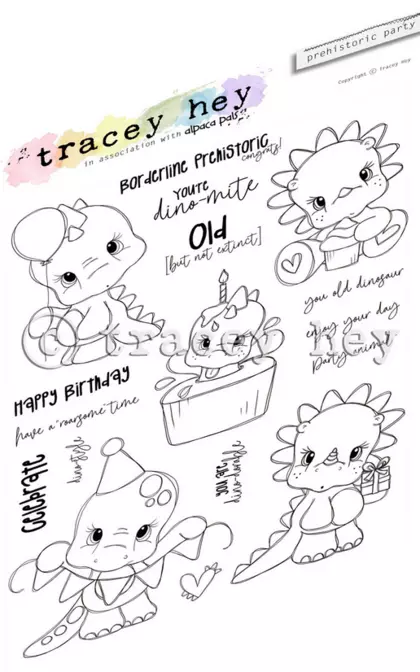 Set de sellos A5 Tracey hey Prehistoric Party