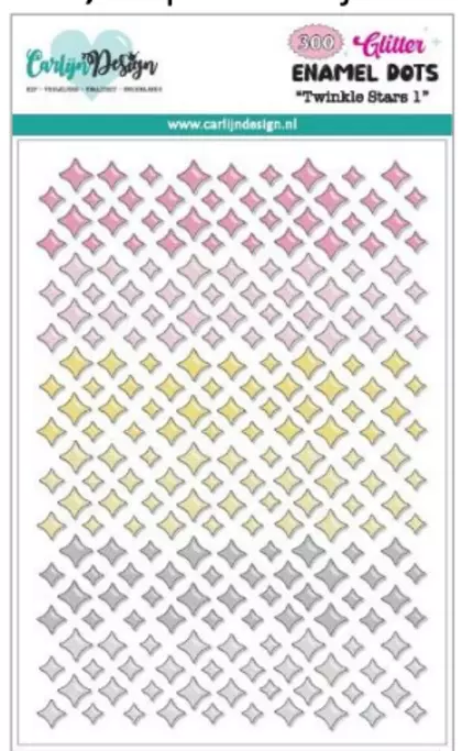Glitter Enamel dots Twinkle Stars 1