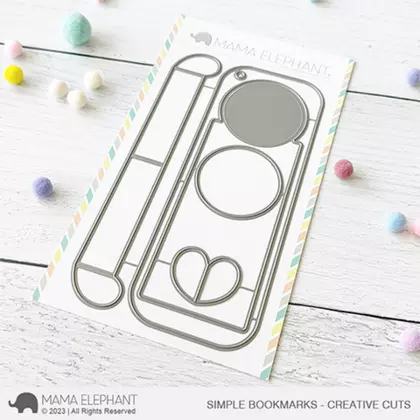 Troquel Mama Elephant - Simple bookmarks