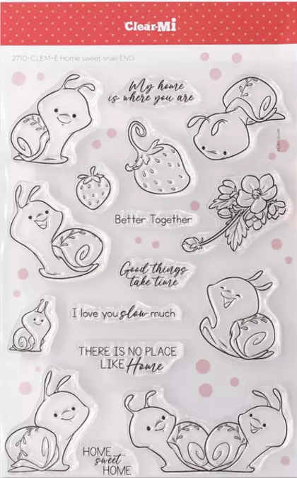 Sello Home sweet snail ENG- ClearMi