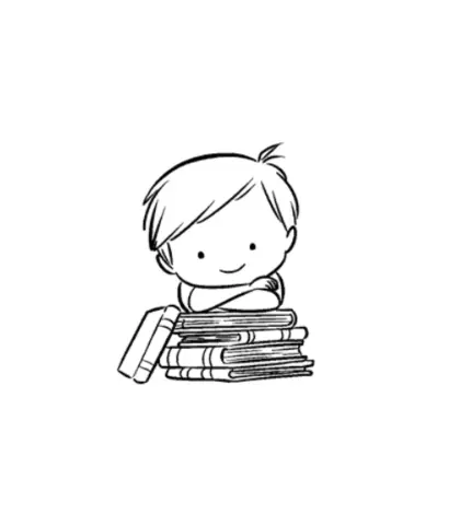 Sello de goma Bimbo sui libri - ClearMi