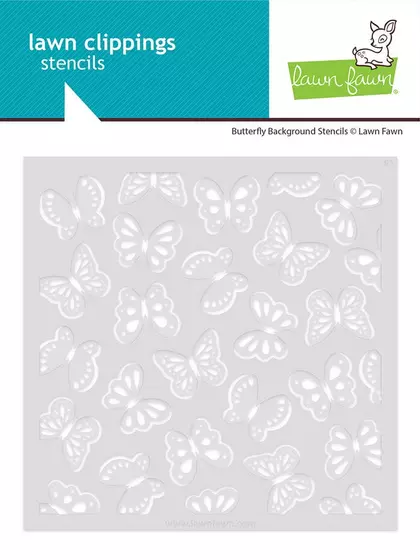 Stencil - Butterfly Background Lawn Clippings