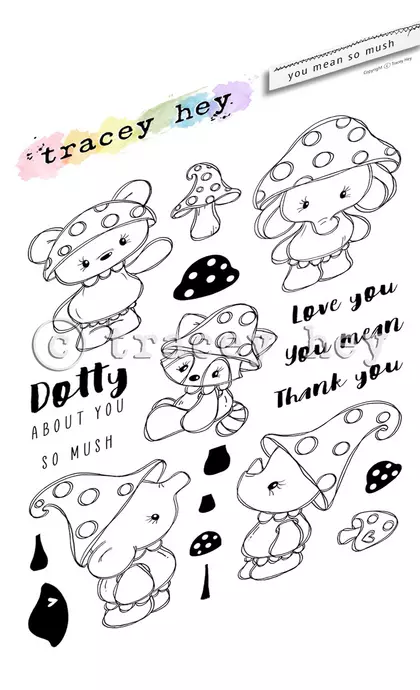 Set de sellos A6 Tracey hey - You Mean So Mush 