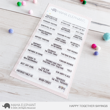 Sellos Mama Elephant - Happy together sayings