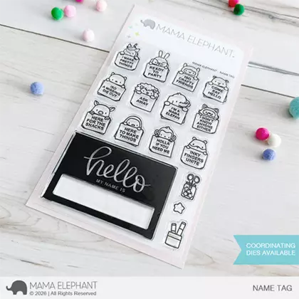 Sellos Mama Elephant - Name tag