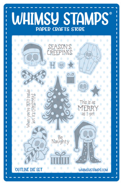 Troquel Whimsy Stamps - Season's Creepings Outlines