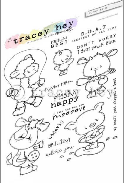 Set de sellos A5 Tracey hey - Funny Farm