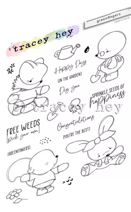 Set de sellos A6 Tracey hey - Greenfingers