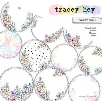 Set de papeles Tracey Hey - Scribbled Daisies
