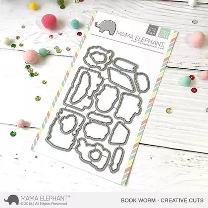 Troquel Mama Elephant - Book worm - creative cuts