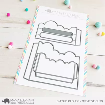 Troquel Mama Elephant - Bi-fold clouds - creative cuts