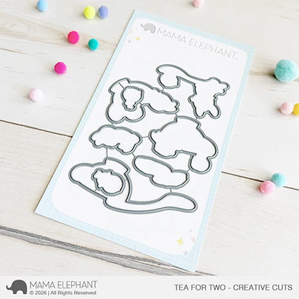 Troquel Mama Elephant - Tea for two