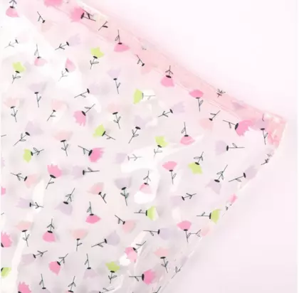 Estuche SYL Flores con cremallera rosa