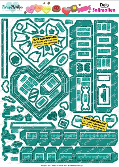 Troquel - Heart bonbon box