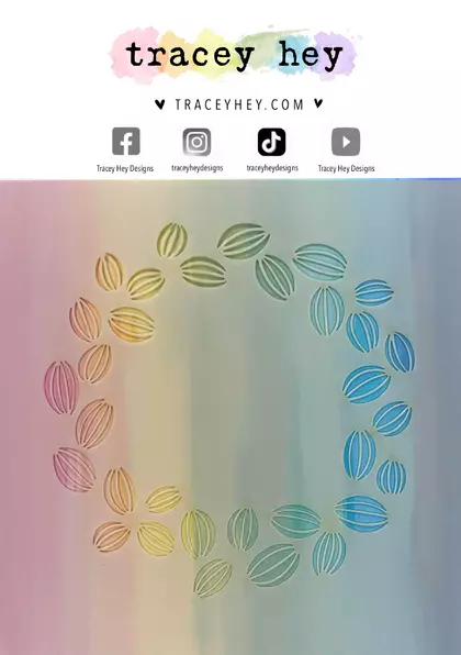 Plantilla stencil Tracey Hey - Lined Leaves