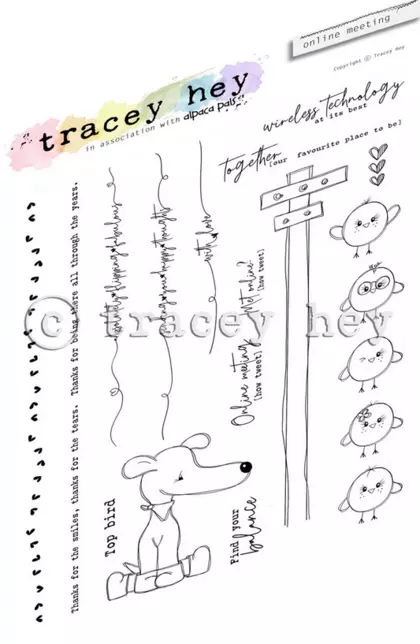 Set de sellos A5 Tracey hey - Online Meeting