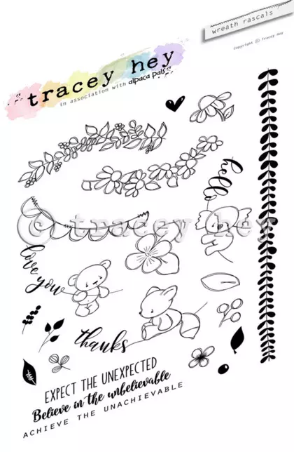 Set de sellos A5 Tracey hey - Wreath Rascals